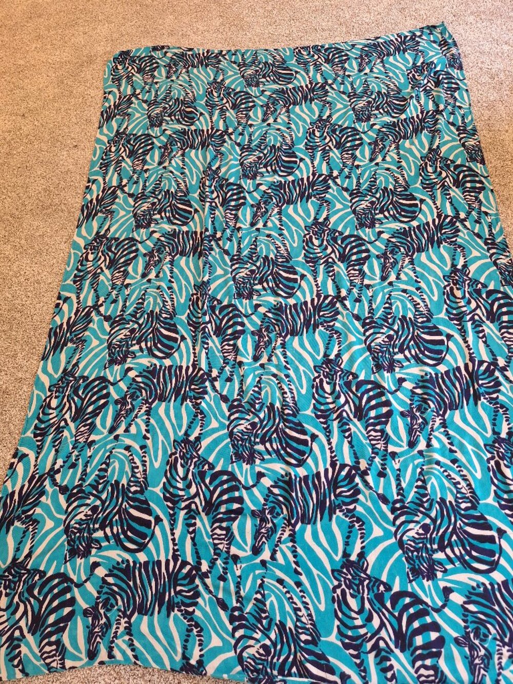 Lilly Pulitzer Beach Black Wrap Swim Cover Zebras